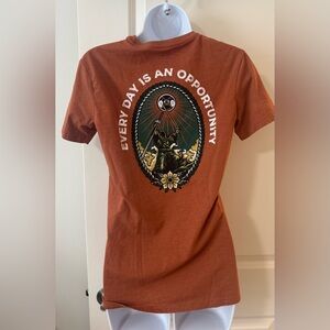 Rust Graphic Tee with Inspirational Print